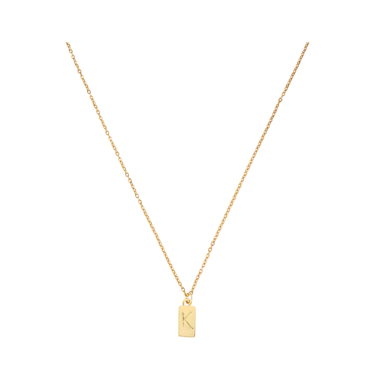 Initial Tag Necklace