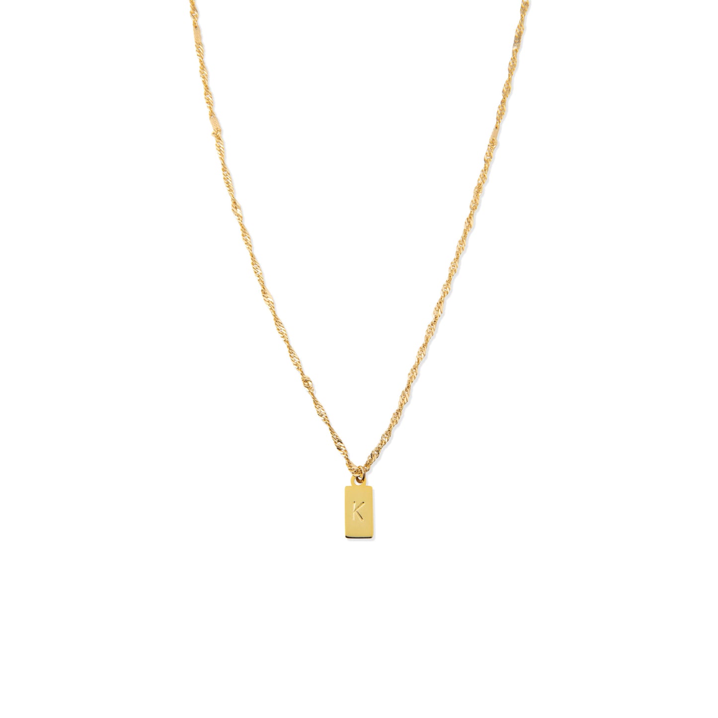 Initial Tag Necklace